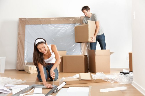 Office relocation planning in Beckenham with moving team and business items