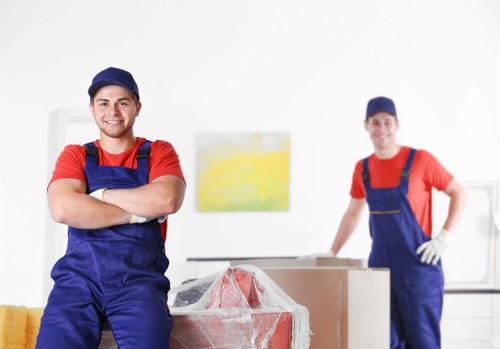 Packing boxes and household items for a move in Beckenham