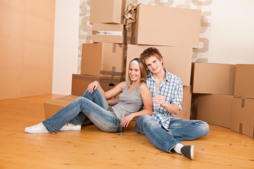 Van loaded with household furniture for a move in Beckenham