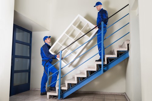 Business move planning in Beckenham with office boxes and relocation equipment