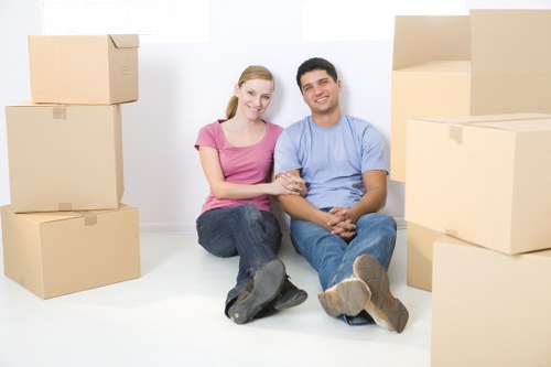Careful furniture handling during a flat removal in Beckenham