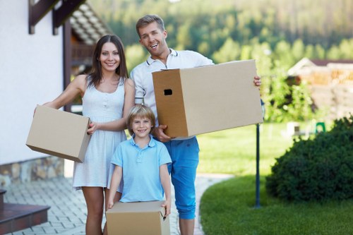 Furniture loading into a removal van during a local house relocation
