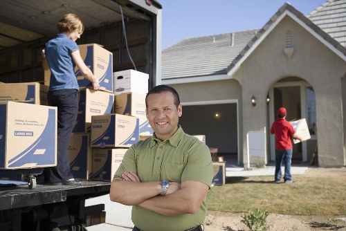 Furniture transport and unloading during a Beckenham removal service