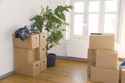 Furniture and boxes being loaded for a Beckenham move