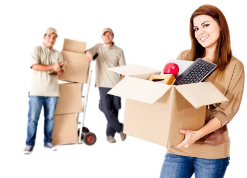 Boxes and furniture stacked for a load-based house move
