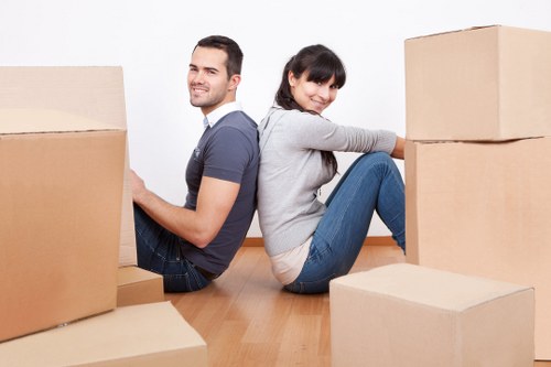 Local commercial removals team managing access and loading for a Beckenham business