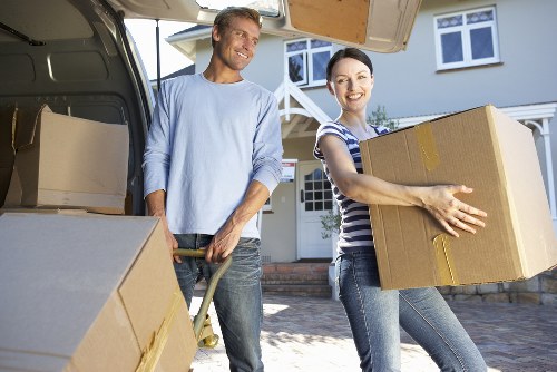 Removal team loading household items for a Beckenham move