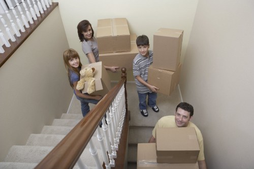 Fragile items and kitchenware carefully wrapped for moving